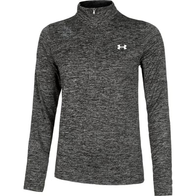 Under Armour Tech 1/2 Zip- Twist-BLK Dames Sporttrui - Zwart - Wit
