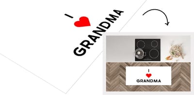 Keukenloper - Loper keuken - Spreuken - Quotes I Love Grandma - Moederdag - Oma cadeau - 120x50 cm - Keukenloper vinyl