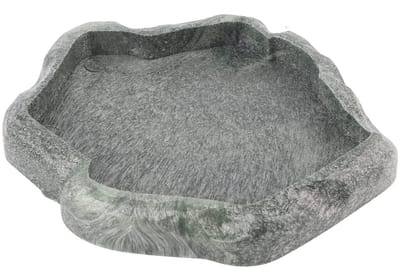 Dailygoods- Waterbak Duurzaam - Reptielenvoeder - Hars Rots - Voerbak - Terrarium Decor - Maat S 14x12x1,6 cm - Reptielenvoerbak