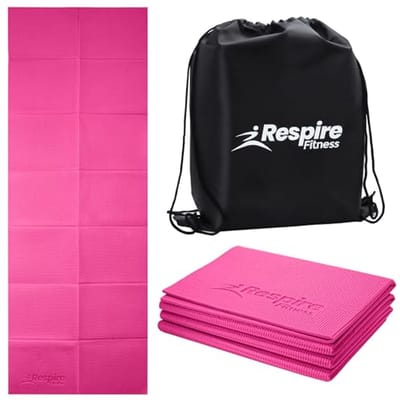 Lichtgewicht opvouwbare yogamat voor op reis - Antislip, 3-laags, essentieel voor fitness en training