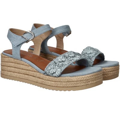 Tamaris Sandalen Touwzool Sandalen Touwzool - Licht blauw - Maat 40