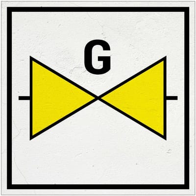 Gasafsluiter bord | Forex Re materiaal | 10 x 10 cm