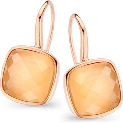 Orphelia - Zilver rosékleurig PVD Oorhangers - ZO-7198/OR - 2.5 cm