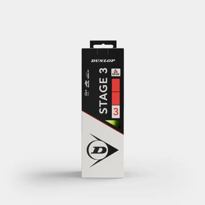 Dunlop Stage 3 Tennisballen - geel/rood - 3 stuks