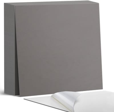 Coloray Plaktegels - Grijs Zelfklevende Tegels - 20 cm x 20 cm - Grijs Plaktegels - 20 stuks - Vierkant PVC Tegels - Plaktegels Badkamer - Plaktegels Vloer - Vinyl Tegels - Wandtegel Zelfklevend