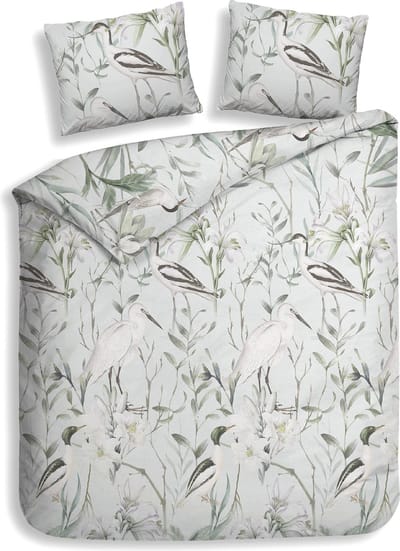 Heckett & Lane Flanel dekbedovertrek Raven (Frost Blue) - 200x200/220 cm