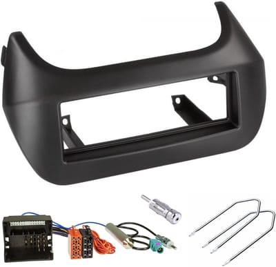 Autoradio Paneel - Montage Set - Auto Radio Installatie - Compleet Met Adapters - 1 DIN - Zwart
