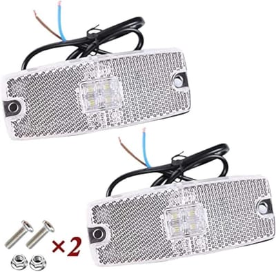 Witte LED Zijmarkeringslampen voor Vrachtwagens en Caravans - ECE-getest, Waterdicht, Helder Licht