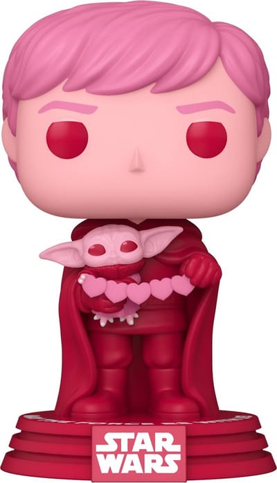Funko Star Wars Verzamelfiguur Valentines POP! Star Wars Luke & Grogu 9 cm Roze