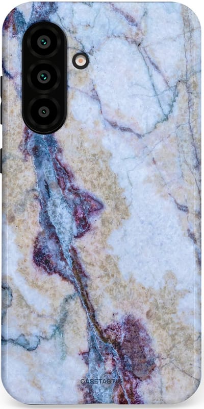 Casetastic hoesje geschikt voor Samsung Galaxy A36 / Samsung Galaxy A56 - Dubbellaagse bescherming - Diepzee Marmer - Fashion Case - Blauw Zand