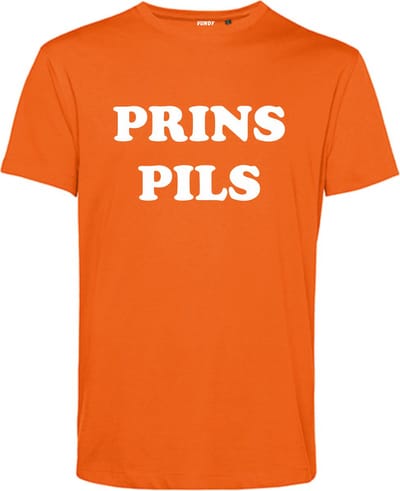 T-shirt Prins Pils | Koningsdag | oranje shirt | Koningsdag kleding | Oranje | maat XS