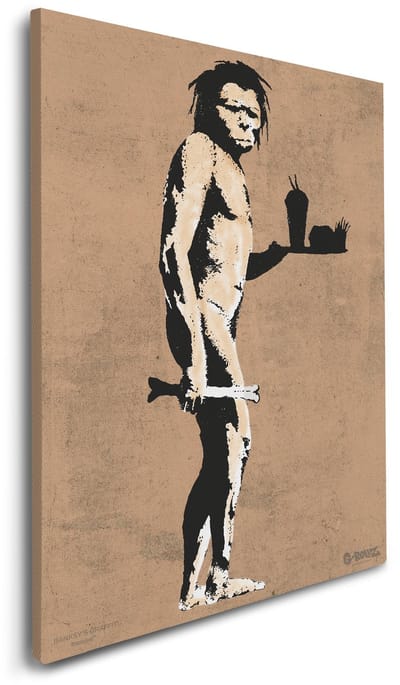 Banksy Graffiti - Canvas Schilderij 32x45 cm - Schilderijen Woonkamer
