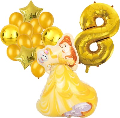 Belle ballonnen pakket - Belle en het Beest - 89x64cm - Folie Ballon - Prinses - Themafeest - 8 jaar - Verjaardag - Ballonnen - Versiering - Helium ballon