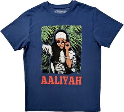Aaliyah - Foliage Heren T-shirt - S - Blauw