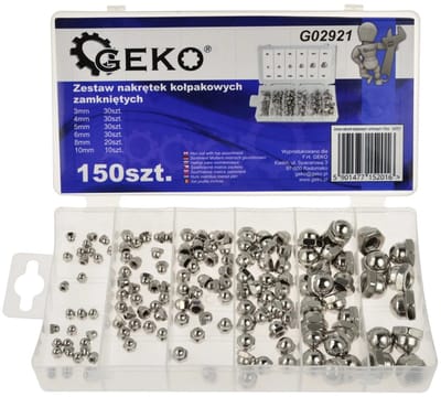 GEKO Assortiment dopmoeren - 150 stuks - Diverse maten M3-M10 - Voor auto- en velgbevestiging