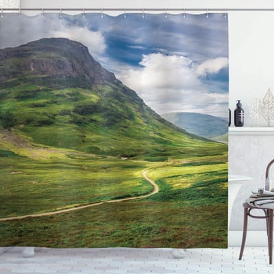 ABAKUHAUS Douchegordijn Schotland – varen groen, 175x200 cm