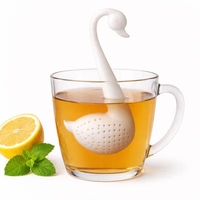 Theefilter Zwaan I Voor Losse Thee I Thee Infuser I Thee Ei I Theefilter Infuser I Theezeef I Wit