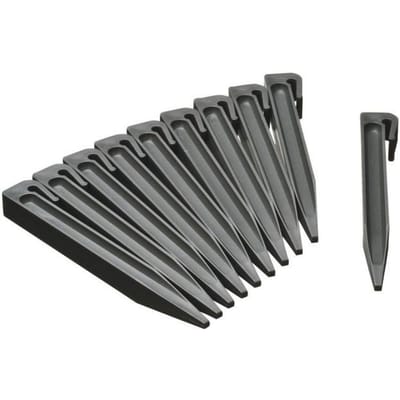 Piquets pour bordures de jardin - NATURE - Ancres en polypropylene gris - Lot de 10