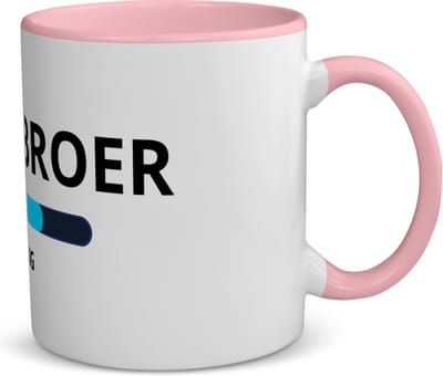 Akyol - bonusbroer loading koffiemok - theemok - roze - Broer - ochtendkoffie laden - verjaardagscadeau - verjaardag - cadeau - cadeautje voor broer - broer artikelen - kado - geschenk - gift - 350 ML inhoud