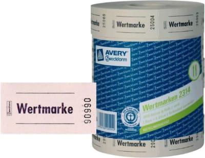 5x rol waardezegel 57x30mm wit 5000 afscheurbare