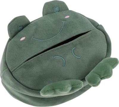 Tissuehouder voor in de auto - Organizer voor zakdoekjes, pluche, groen, 19 x 12 x 6 cm, 1 stuk, ideaal voor onderweg
