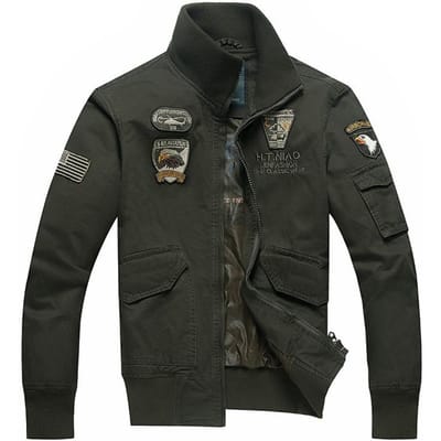 Gewassen Puur Katoen Luchtmacht Militair Jas Jas Heren Trendy Plus Size Trendy M