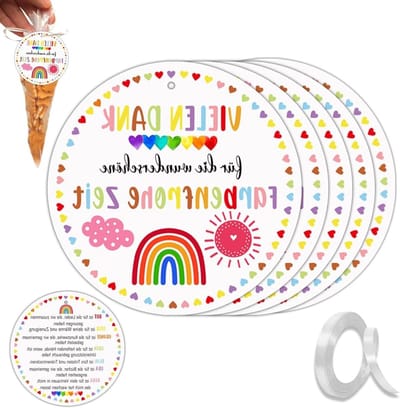 15 kleurrijke cadeaulabels voor de eerste schooldag, bedankjes en feestelijke verpakking