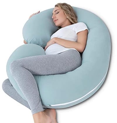Zwangerschapskussen - Full body kussen - Comfortabel slapen - C-vormig ontwerp - 147 cm - Groen