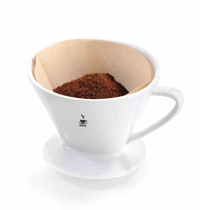 GEFU SANDRO Koffiefilter Maat 1 – Porselein – Voor 1 tot 2 Kopjes Slow Coffee