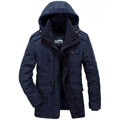 Heren Losse Grote Maat Herfst en Winter Uitneembare Voering Katoen Gewatteerde Kleding Verdikt en Verdikt Warme Katoen Gewatteerde Kleding XXXXL blauw