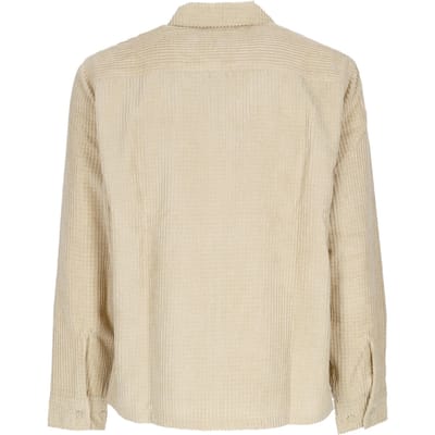 Cornelius herenshirt met lange mouwen en rits, havermout