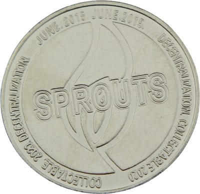 CombiCraft Stalen XL Sprouts-munt 100 stuks - 40mm