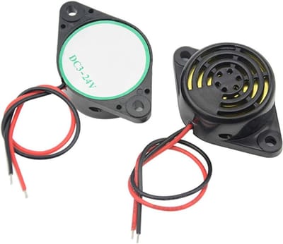 5x Elektronische Buzzer 3-24V Continue Snel Alarmgeluid met 9V Kabelaansluiting
