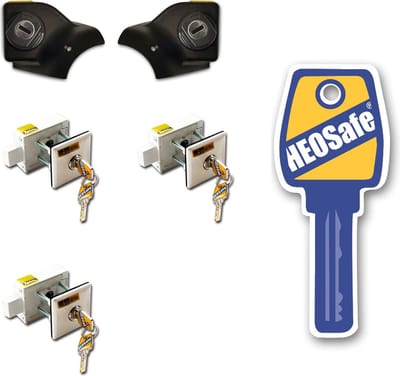 HEOSystem-set met 3 extra sloten voor Fiat Ducato 250 / 290 gelijksluitend met sleutel