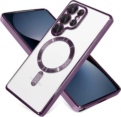 Casemania Hoesje Geschikt voor Samsung Galaxy S25 Ultra - Paars - Siliconen Back Cover - Geschikt voor MagSafe