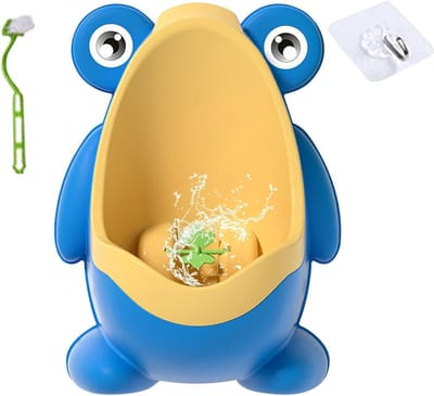 Kinderpotje - Draagbaar toilet - Zindelijkheidstraining - Aantrekkelijk kikkerdesign - 30 x 23 x 16 cm - Blauw