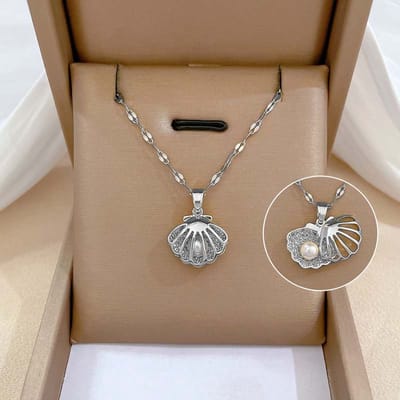 Ketting parel - Schelp - Open schelpje - Strand - Lange ketting