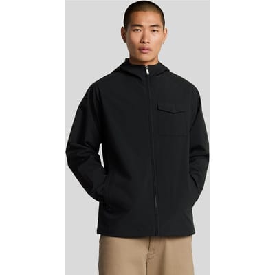 Lyle & Scott Hooded Shell Jacket Jet Black Size: M | Rain Jackets Outlet | Heren | Zwart