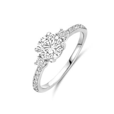 Gerhodineerd Zilver Ring Met Zirkonia 1339210