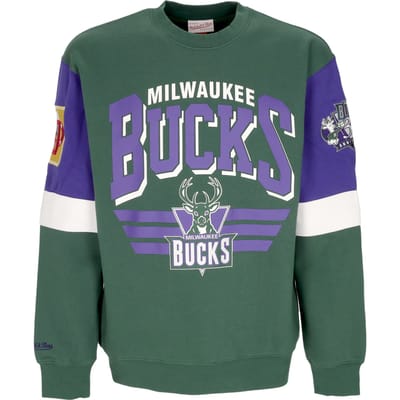 Herensweatshirt met ronde hals NBA All Over Crew 3.0 Milbuc Originele teamkleuren