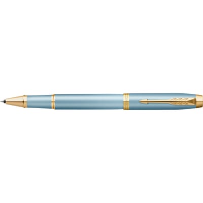 Parker IM Writing Rituals Rollerbalpen | Turquoise afwerking met kleurverloop en Gouden detail | fijne punt | Zwarte inkt | met Geschenkdoos