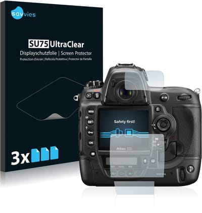 Savvies - Screenprotector voor Nikon D3S - Folie Beschermfolie transparant 6 Stuks