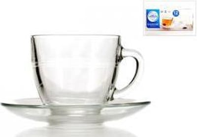 Duralex Gigogne 6 tassen 22 cl  en 6 schoteltjes 13.5 cm