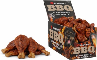 Hondensnack – Flamingo BBQ Kotelet met kip M – 1,9 kg – glutenvrij & graanvrij – zonder toegevoegde suikers – rijk aan eiwitten – met kip, erwtenzetmeel & zoete aardappelmeel