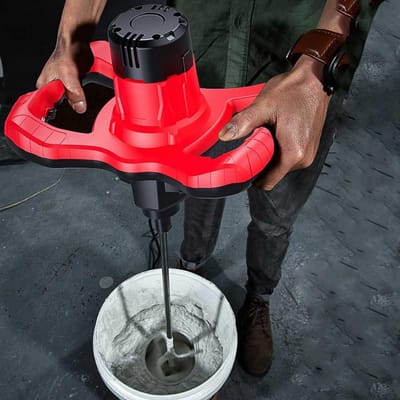 Elektrische Mixer - Gips Mixer - Materiaalmengen - 6 Snelheden Instelbaar - 2800W - Grijs