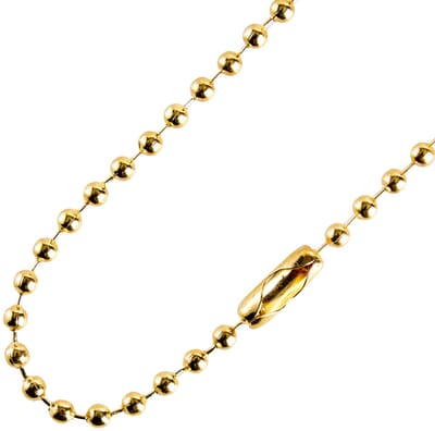 10 stuks - 10 cm - Kogelketting met sluiting / kogeldiameter 2,4 mm - Goud