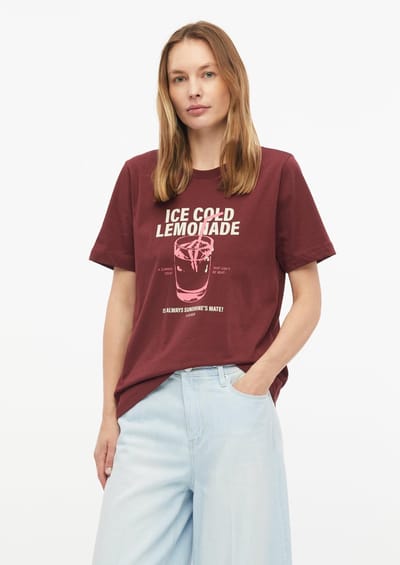 T-shirt van zachte katoen met bedrukking aan beide zijden voor vrouwen s.Oliver