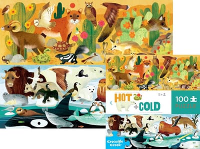 Crocodile Creek puzzel dieren - 100 stukjes - educatief speelgoed.