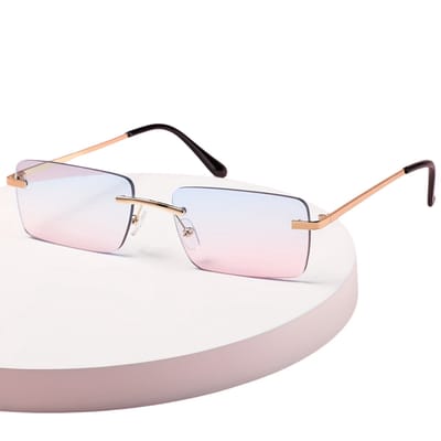 Bovista Zonnebril Voor Dames & Heren - Zonnenbrillen - Zonnenbril - Sun Glasses - Sunglasses - Techno Bril - Rave & Festival - Premium Quality - Blauw & Roze