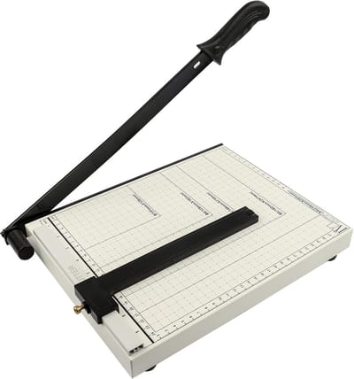 Papiersnijmachine - Papier Snijder - Papier Snijden - Metalen Basis - A4 12 Vellen - Grijs
